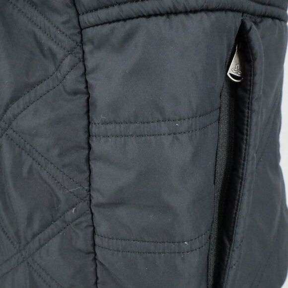 Prana Vest Womens Small Black Quilted Full Zip Sherpa Lined Mock Neck Zip Pocket - Picture 15 of 16